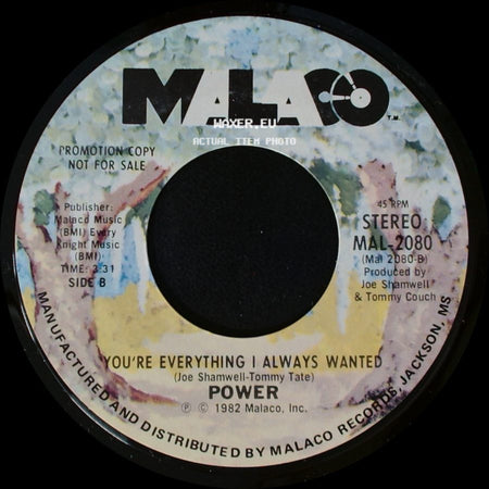Power - Groovin' / You're Everything I Always Wanted side B