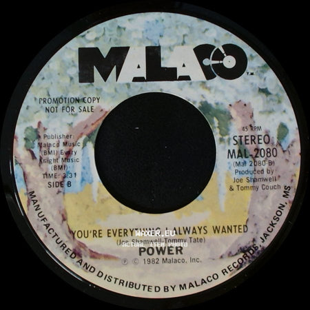 Power - Groovin' / You're Everything I Always Wanted side B