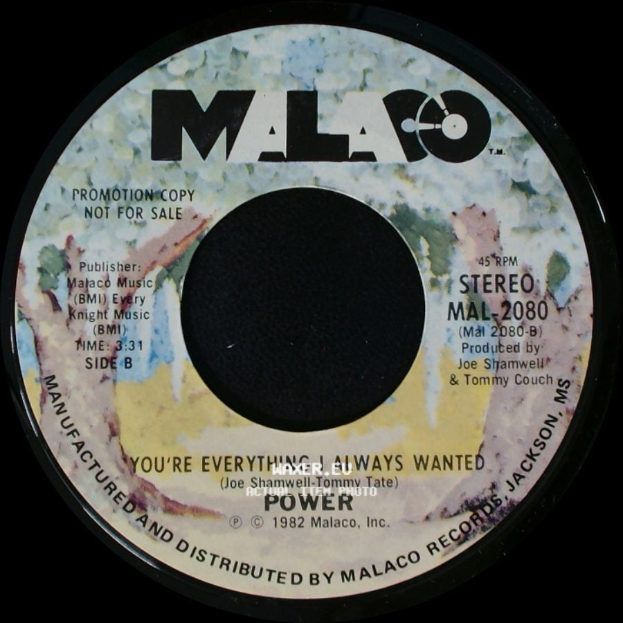 Power - Groovin' / You're Everything I Always Wanted side B
