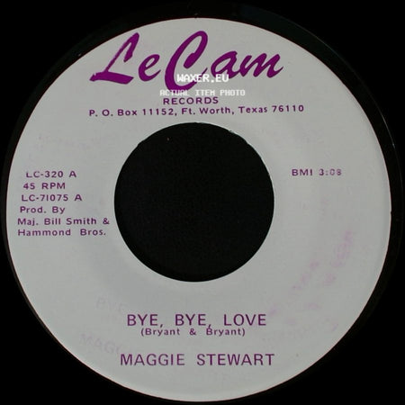 Maggie Stewart - Bye, Bye, Love / Black Velvet side A