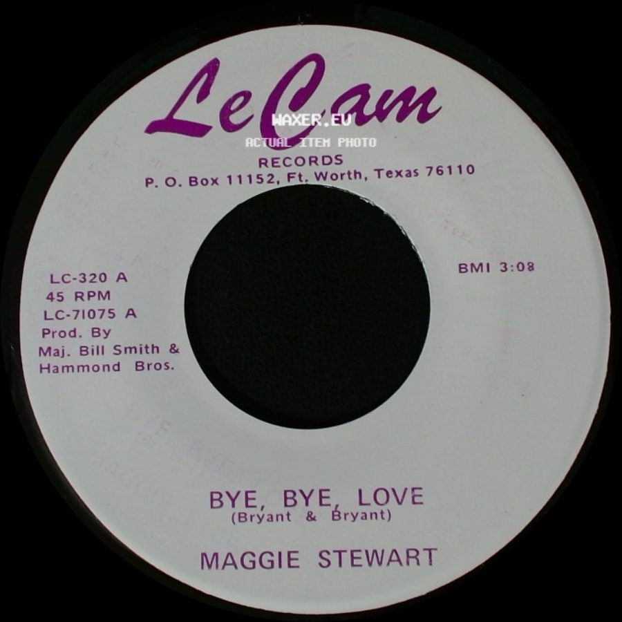 Maggie Stewart - Bye, Bye, Love / Black Velvet (Maj. Bill Smith) side A