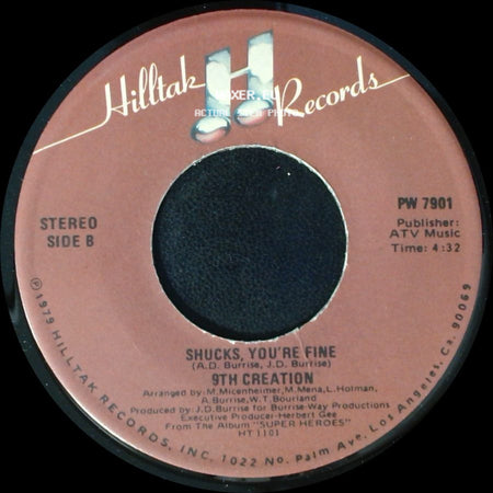 9Th Creation - Let's Dance / Shucks, You're Fine side B