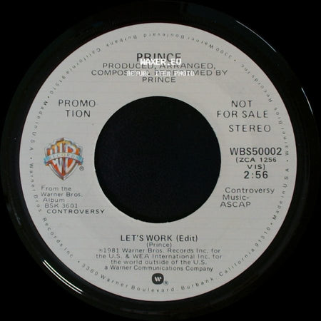 Prince - Let's Work (Edit) / Let's Work (Edit) side B