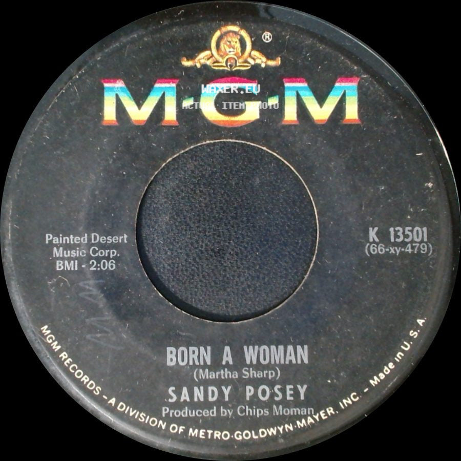 Sandy Posey - Born A Woman / Caution To The Wind side A