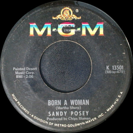Sandy Posey - Born A Woman / Caution To The Wind side A