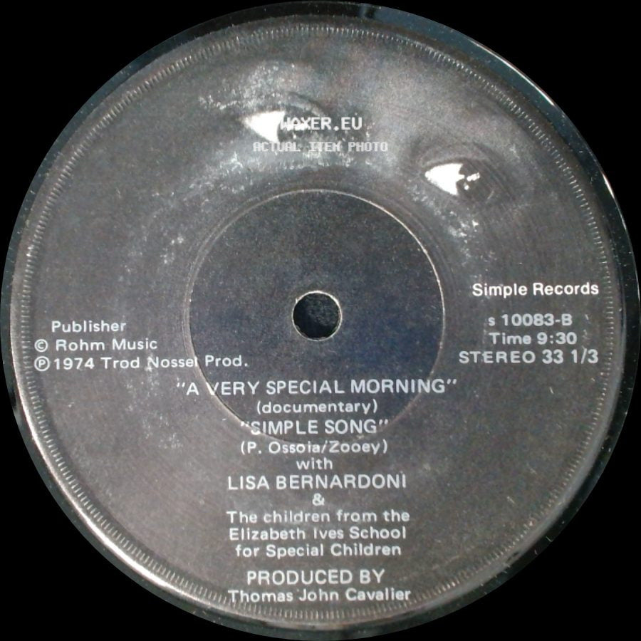 Lisa Bernardoni & The Children From The Elizabeth Ives School For Special Children / Lisa Bernardoni - Simple Song / Simple Song side B