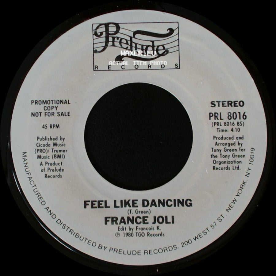France Joli - Feel Like Dancing / The Heart To Break The Heart side A