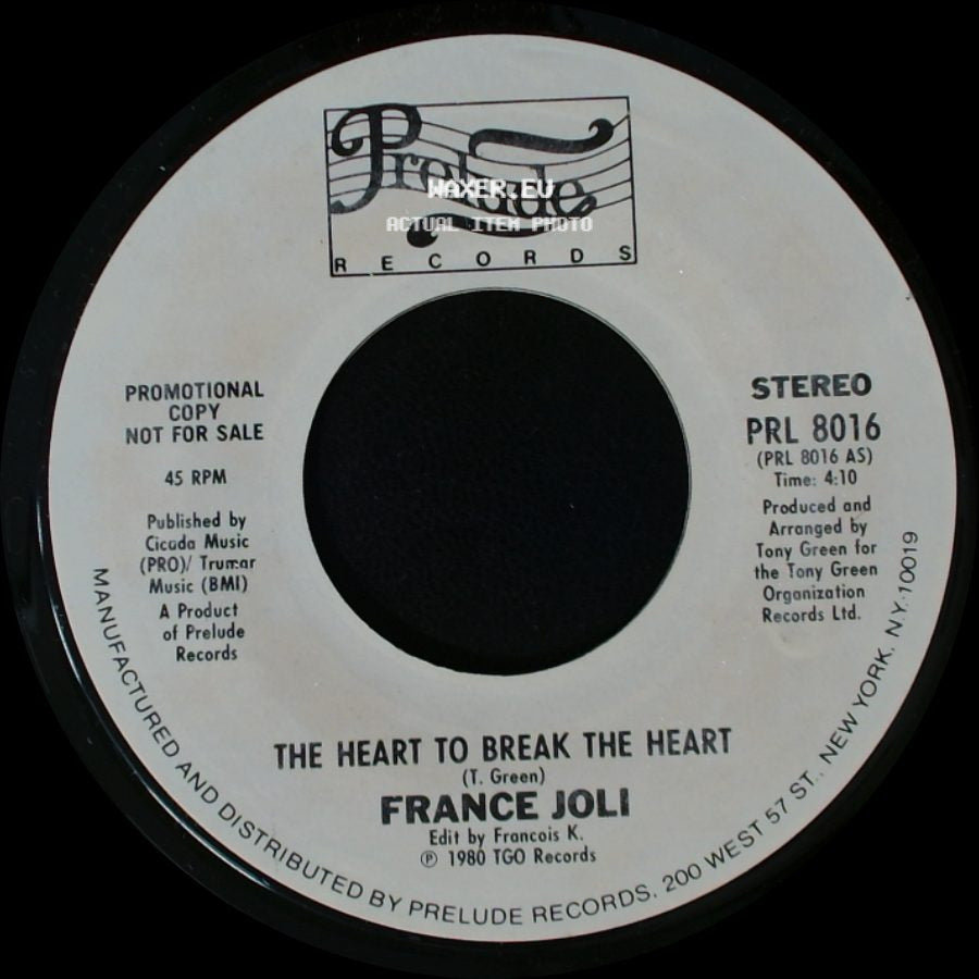 France Joli - Feel Like Dancing / The Heart To Break The Heart side B
