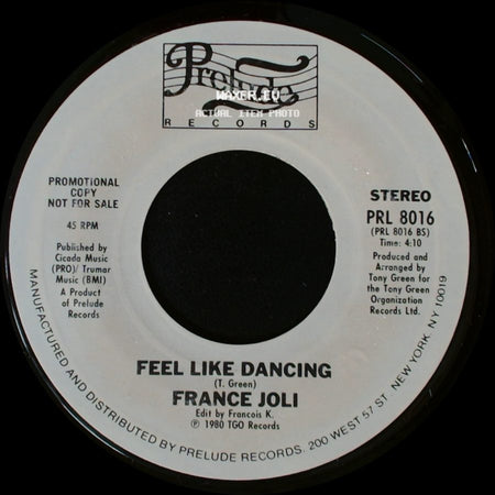 France Joli - The Heart To Break The Heart / Feel Like Dancing side B