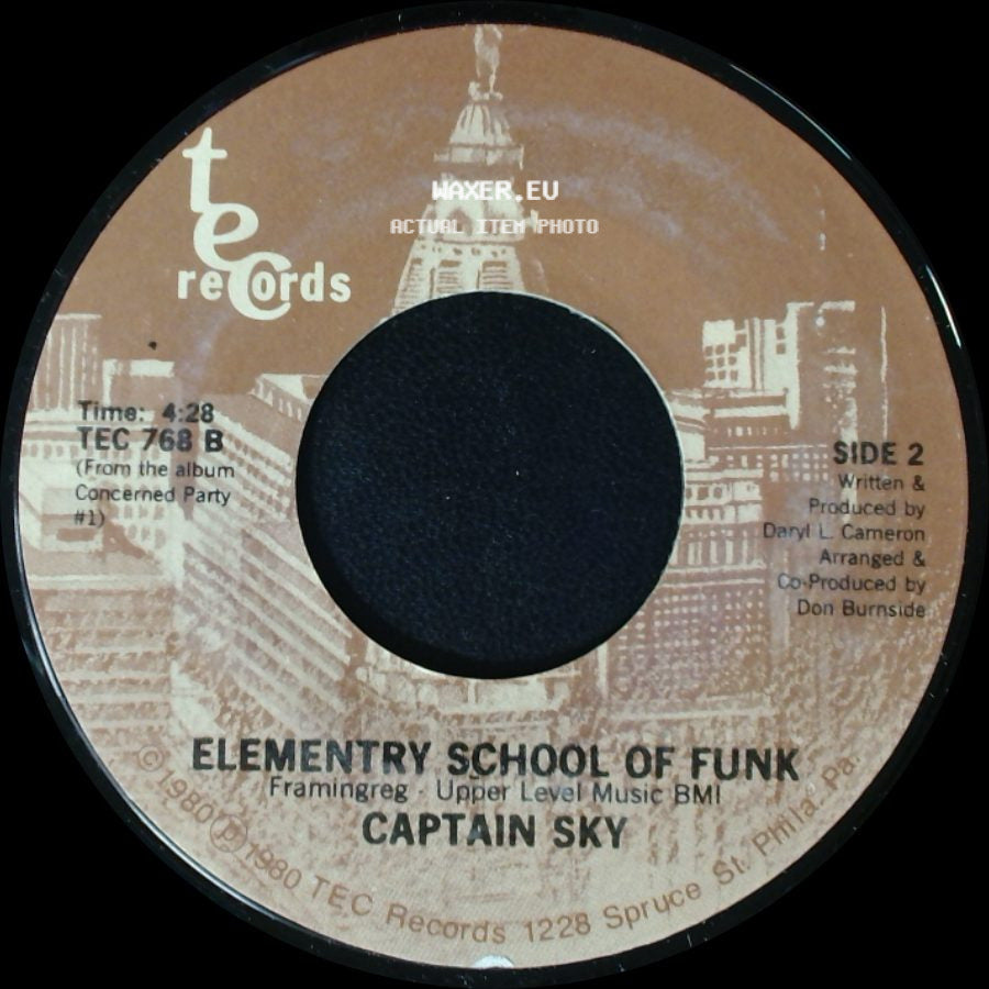 Captain Sky - Sir Jam A Lot / Elementry School Of Funk side B