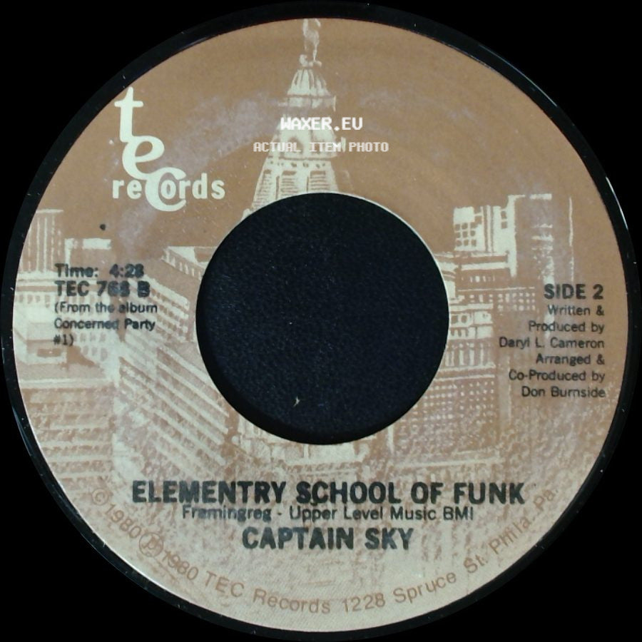 Captain Sky - Sir Jam A Lot / Elementry School Of Funk side B