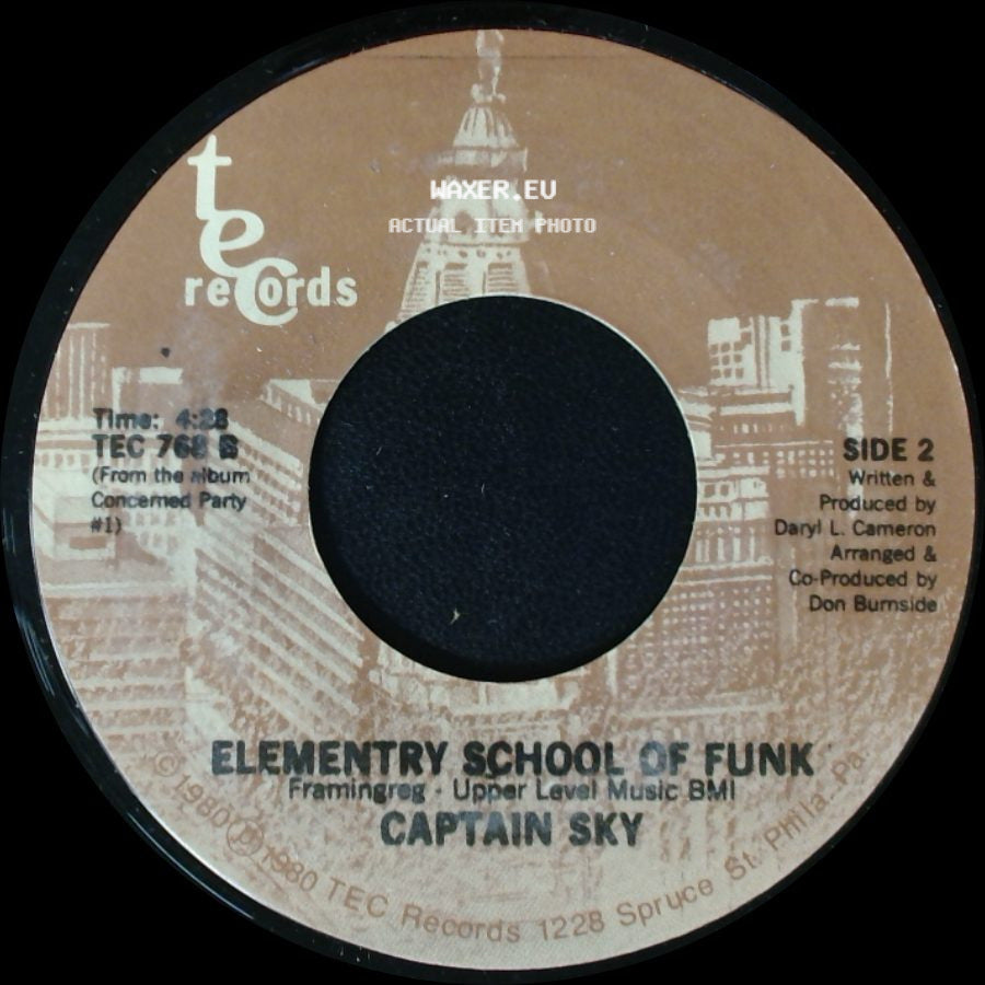 Captain Sky - Sir Jam A Lot / Elementry School Of Funk side B