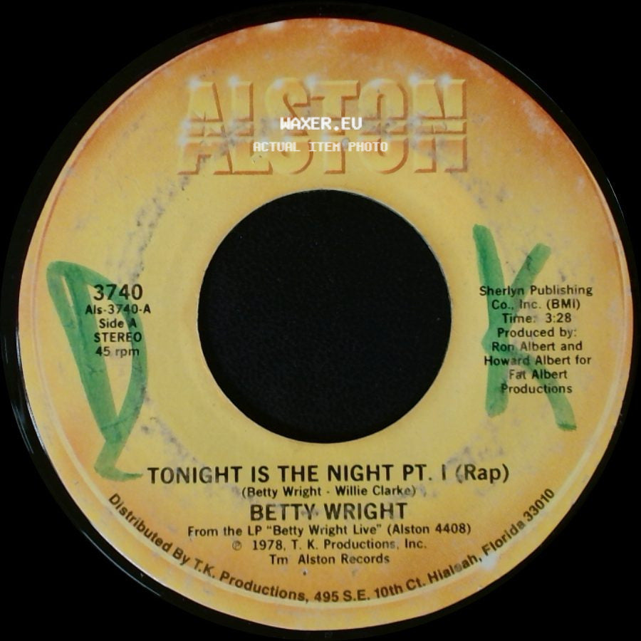 Betty Wright - Tonight Is The Night Pt. I (Rap) / Tonight Is The Night Pt. 2 (Song) side A