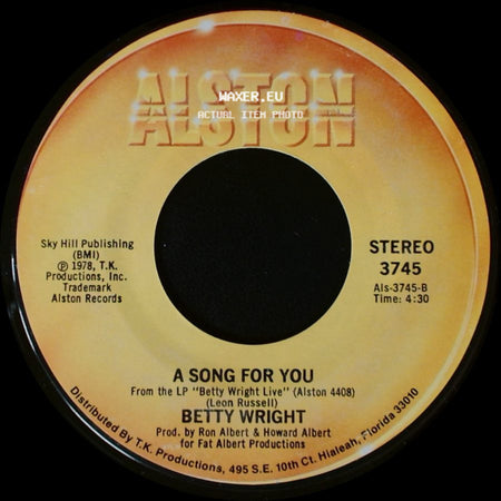 Betty Wright - Lovin' Is Really My Game / A Song For You side B