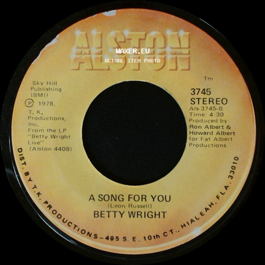 Betty Wright - Lovin' Is Really My Game / A Song For You side B