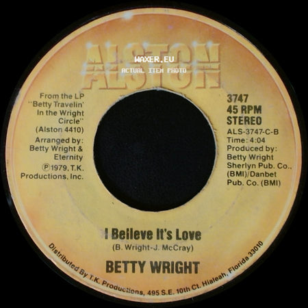 Betty Wright - My Love Is / I Believe It's Love side B