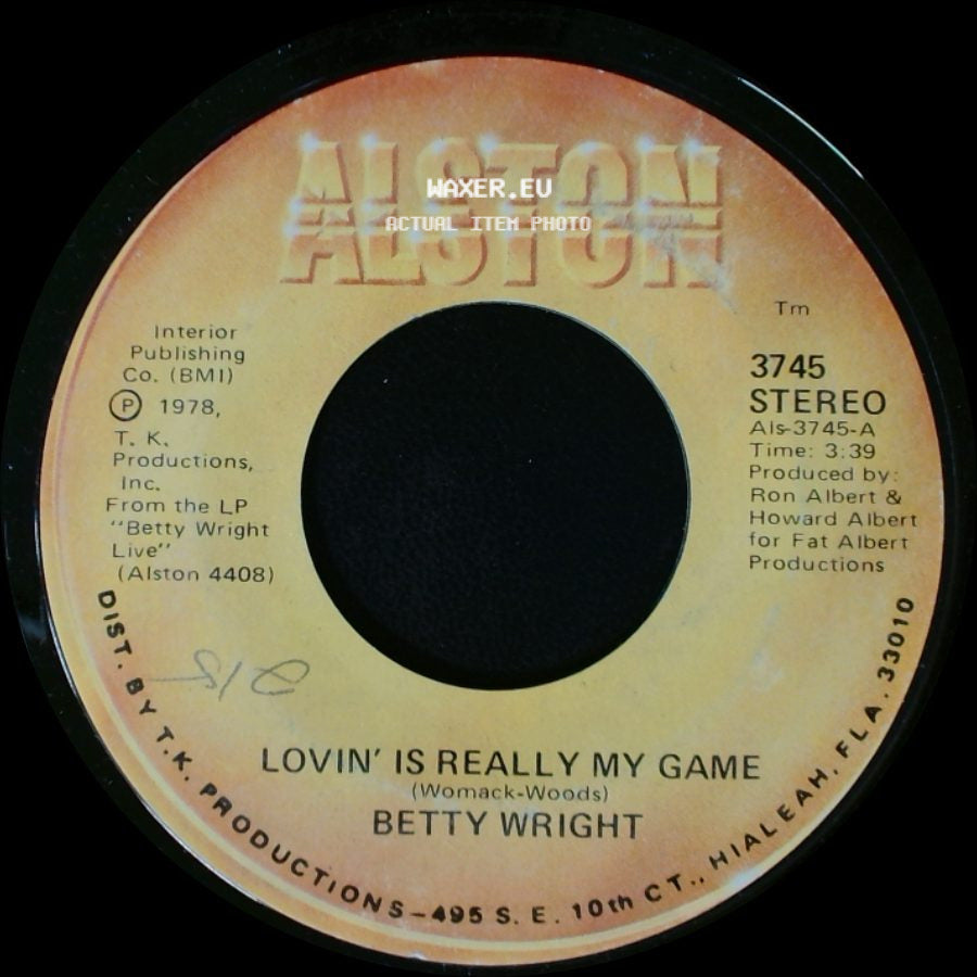 Betty Wright - A Song For You / Lovin' Is Really My Game side B