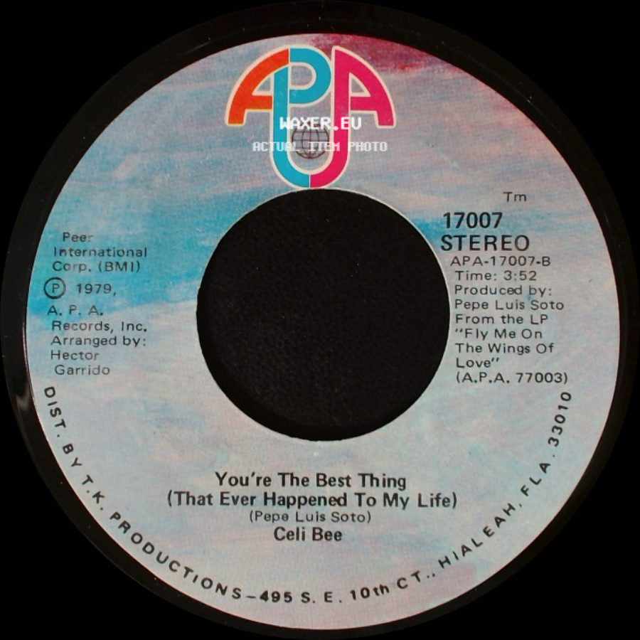 Celi Bee - Fly Me On The Wings Of Love / You're The Best Thing (That Ever Happened To My Life) side B