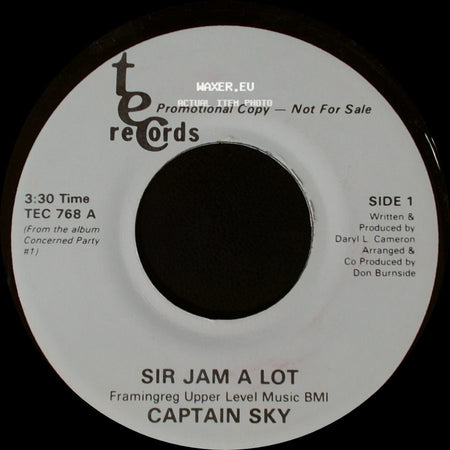 Captain Sky - Sir Jam A Lot / Sir Jam A Lot side A