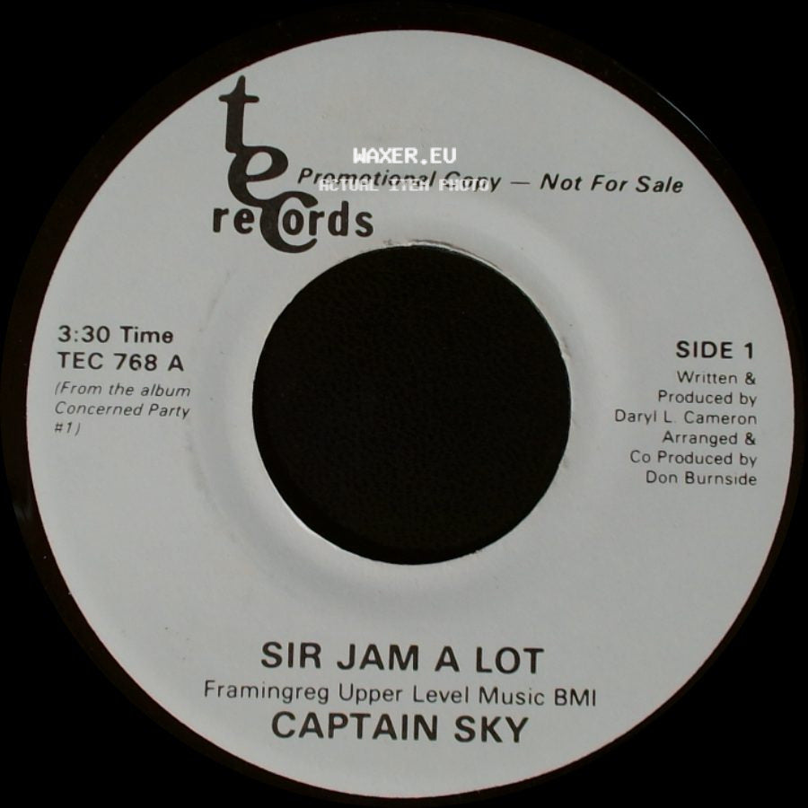 Captain Sky - Sir Jam A Lot / Sir Jam A Lot side B