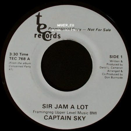 Captain Sky - Sir Jam A Lot / Sir Jam A Lot side B