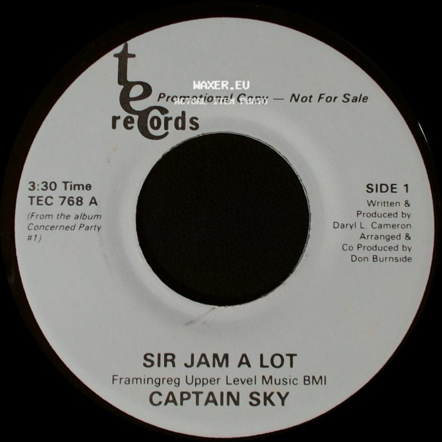 Captain Sky - Sir Jam A Lot / Sir Jam A Lot side A