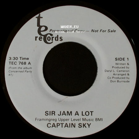 Captain Sky - Sir Jam A Lot / Sir Jam A Lot side A