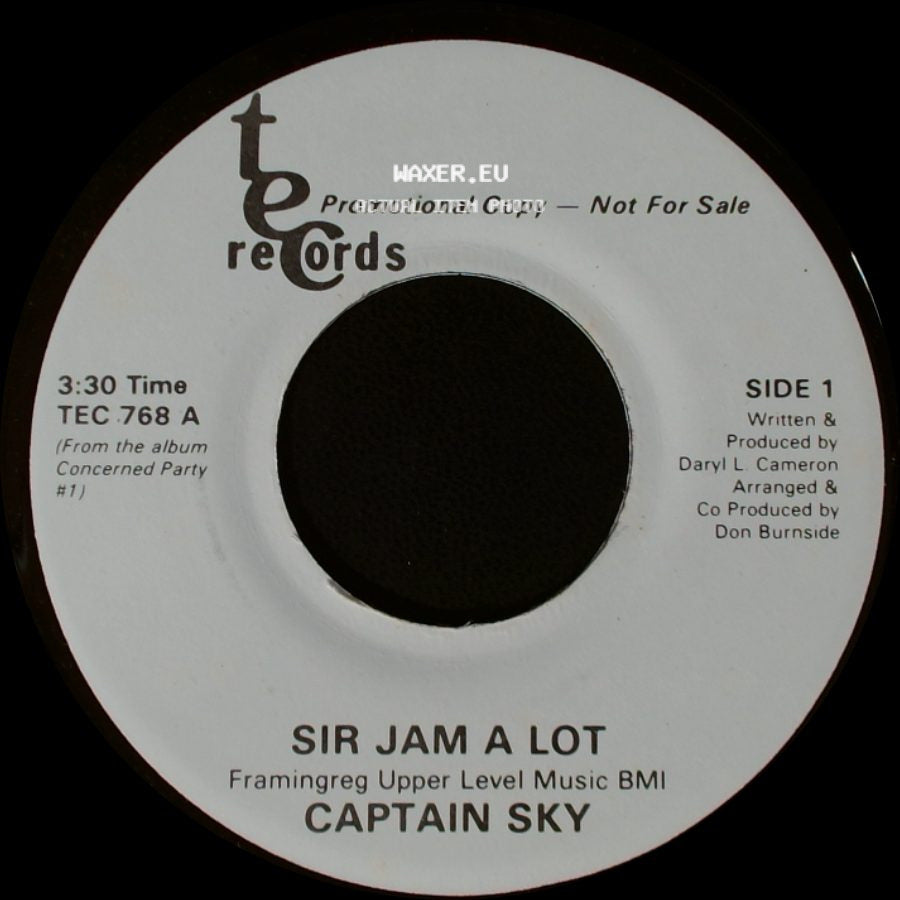 Captain Sky - Sir Jam A Lot / Sir Jam A Lot side A