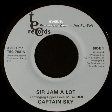 Captain Sky - Sir Jam A Lot / Sir Jam A Lot side A