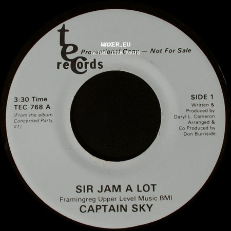 Captain Sky - Sir Jam A Lot / Sir Jam A Lot side B