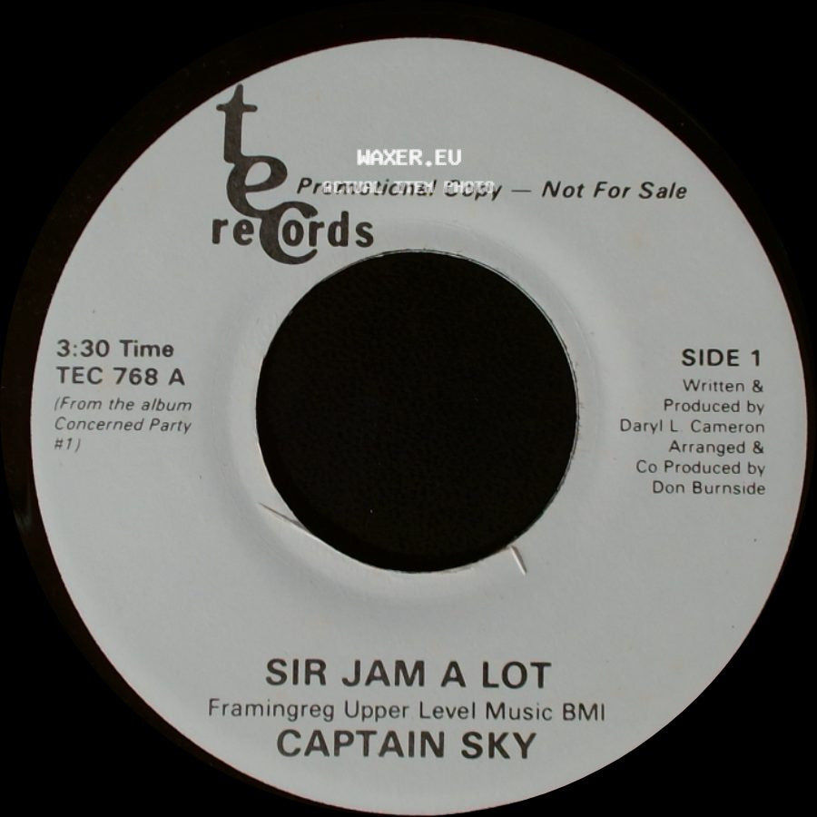 Captain Sky - Sir Jam A Lot / Sir Jam A Lot side A