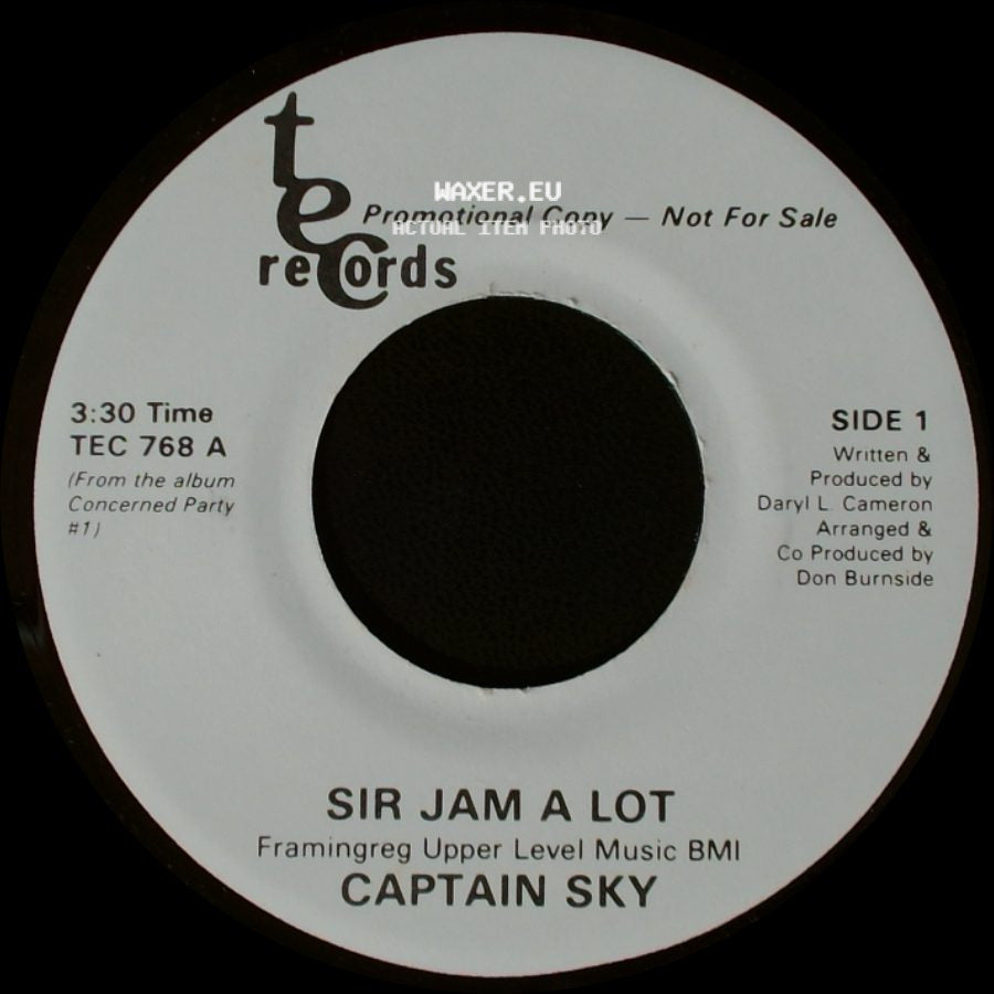 Captain Sky - Sir Jam A Lot / Sir Jam A Lot side B