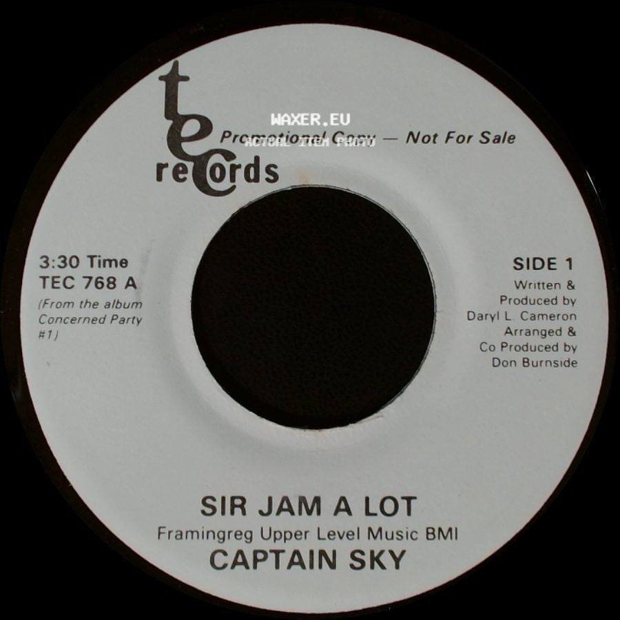Captain Sky - Sir Jam A Lot / Sir Jam A Lot side A