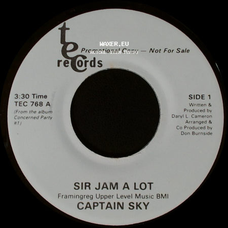 Captain Sky - Sir Jam A Lot / Sir Jam A Lot side A