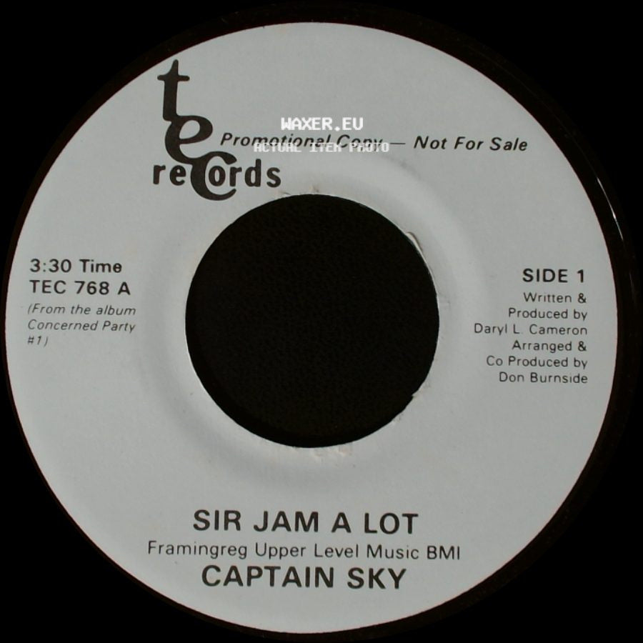 Captain Sky - Sir Jam A Lot / Sir Jam A Lot side B