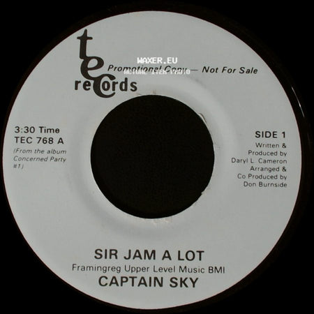 Captain Sky - Sir Jam A Lot / Sir Jam A Lot side B