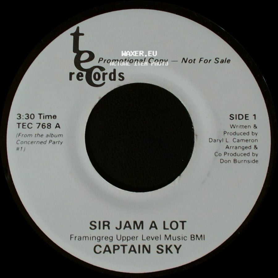 Captain Sky - Sir Jam A Lot / Sir Jam A Lot side B