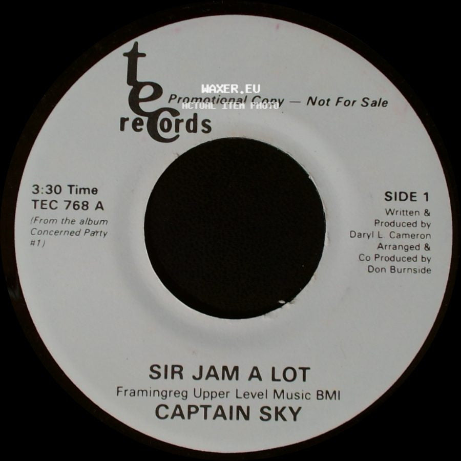 Captain Sky - Sir Jam A Lot / Sir Jam A Lot side A