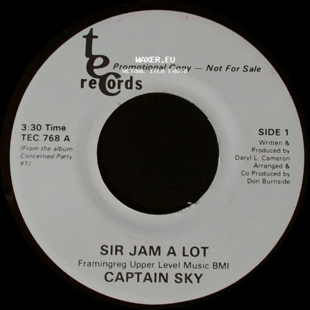 Captain Sky - Sir Jam A Lot / Sir Jam A Lot side A