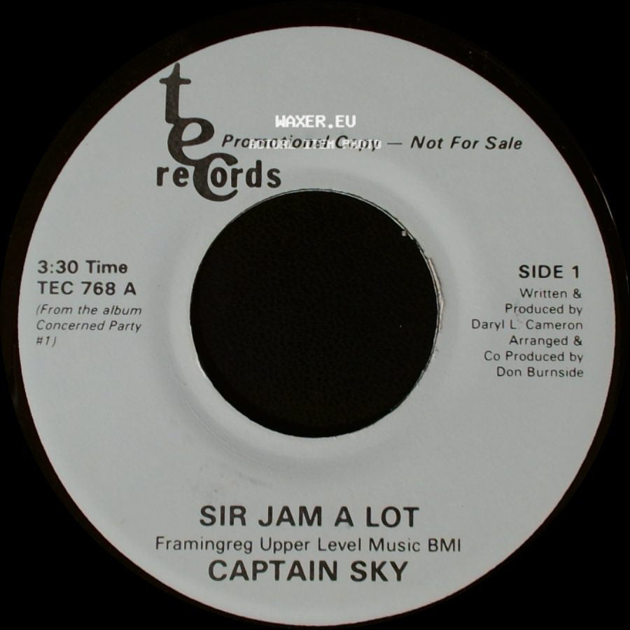 Captain Sky - Sir Jam A Lot / Sir Jam A Lot side B