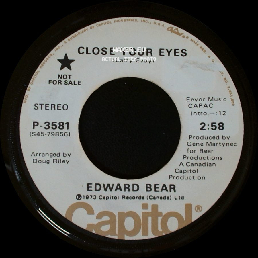 Edward Bear - Close Your Eyes / Cachet County side A