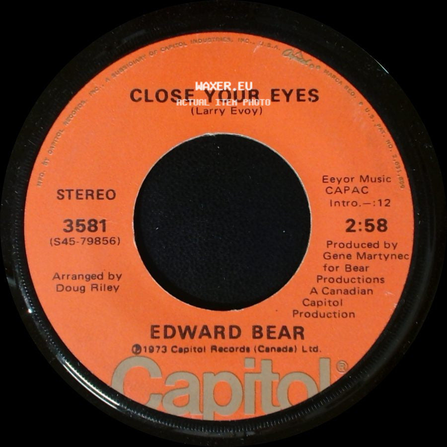Edward Bear - Close Your Eyes / Cachet County side A