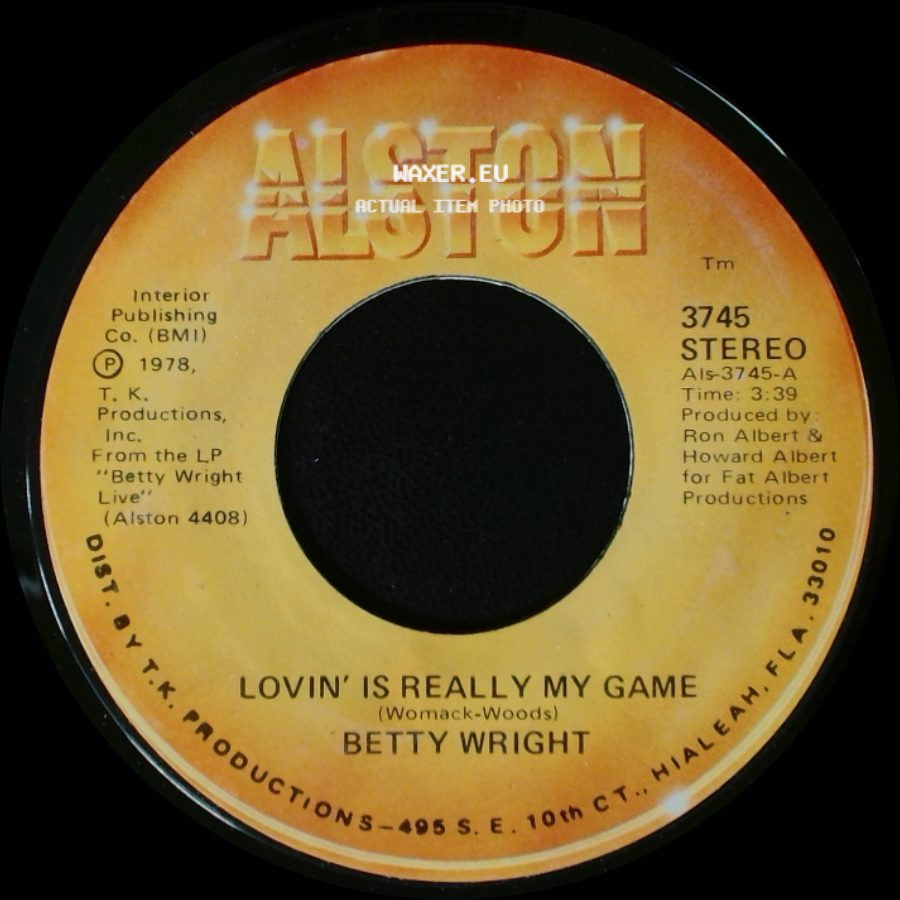 Betty Wright - A Song For You / Lovin' Is Really My Game side B