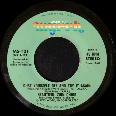Beautiful Zion Choir / Beautiful Zion Choir Featuring Emma Richards - Let's Ride To The Mountain Top / Dust Yourself Off And Try It Again side B
