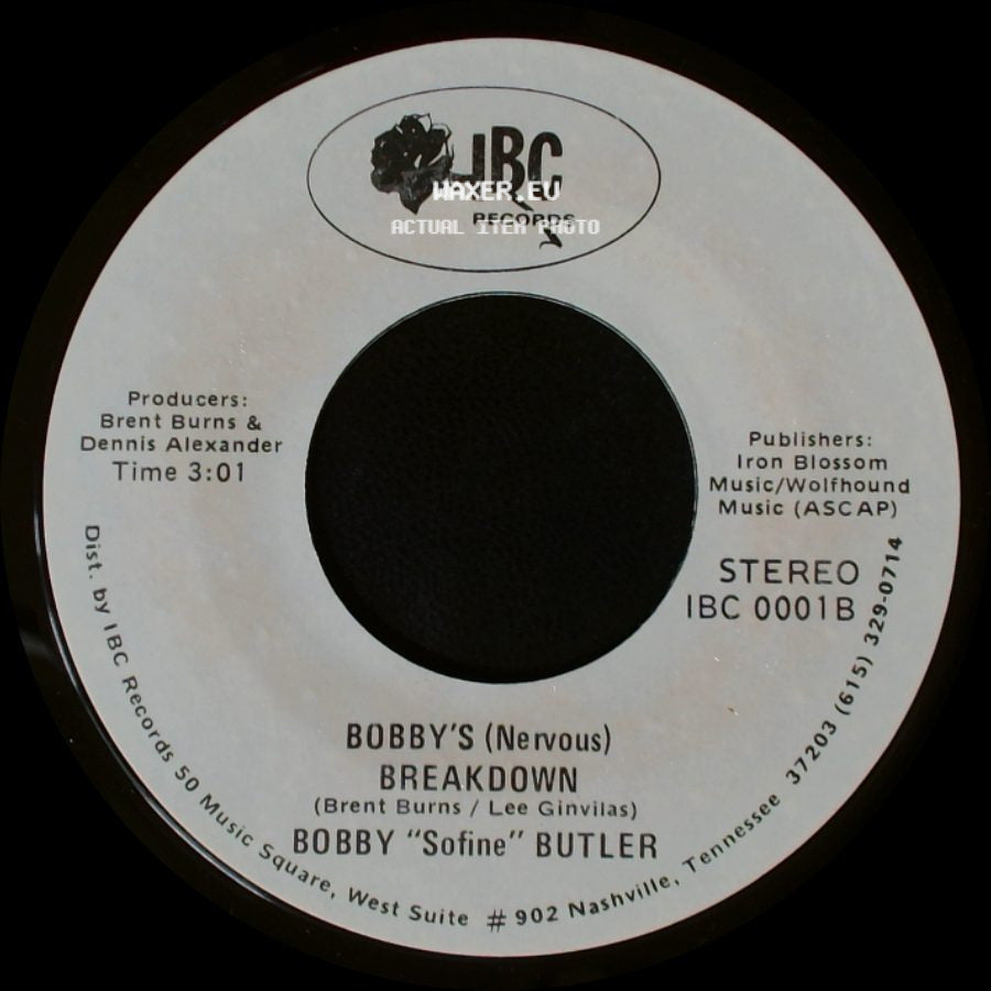 Bobby "Sofine" Butler - Cheaper Crude Or No More Food / Bobby's (Nervous) Breakdown side B