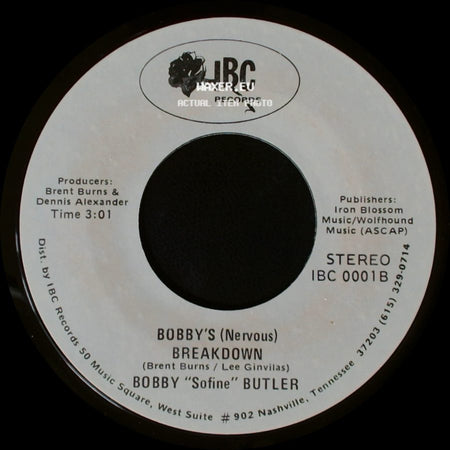 Bobby "Sofine" Butler - Cheaper Crude Or No More Food / Bobby's (Nervous) Breakdown side B