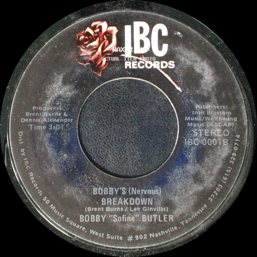 Bobby "Sofine" Butler - Cheaper Crude Or No More Food / Bobby's (Nervous) Breakdown side B