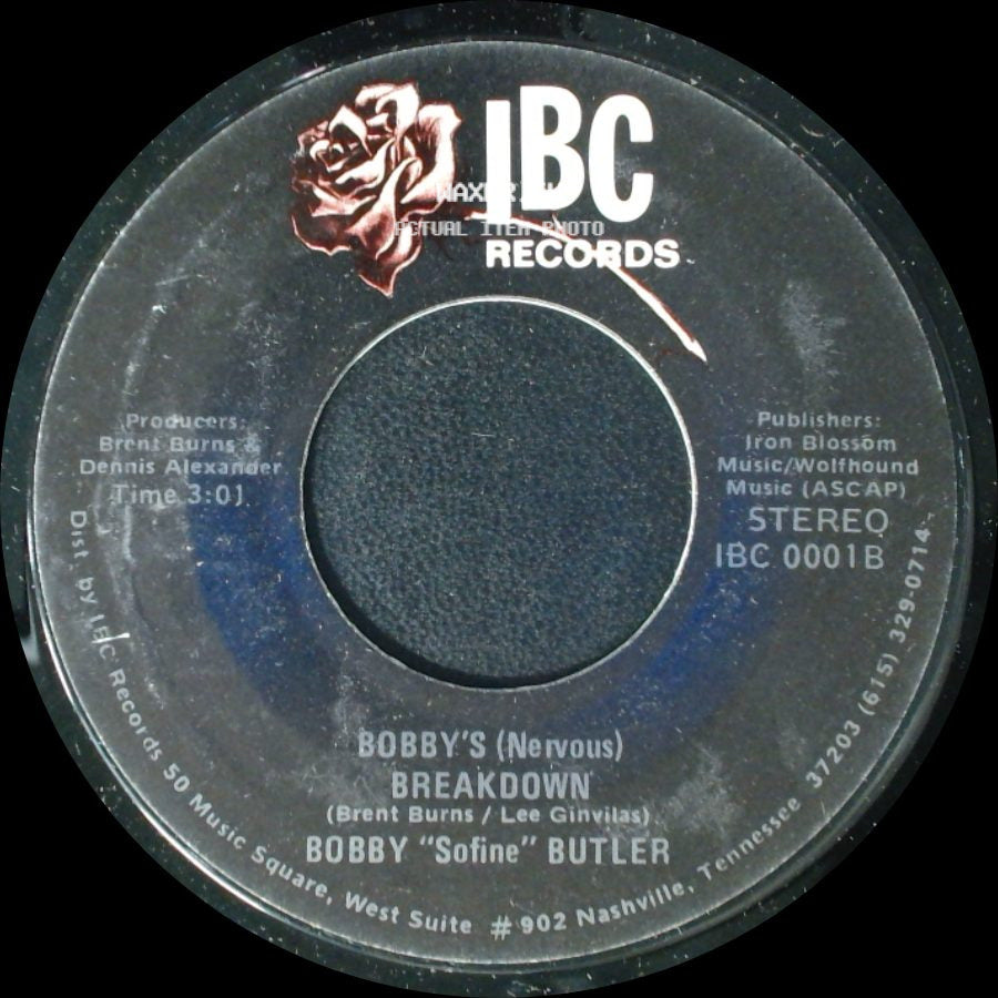 Bobby "Sofine" Butler - Cheaper Crude Or No More Food / Bobby's (Nervous) Breakdown side B