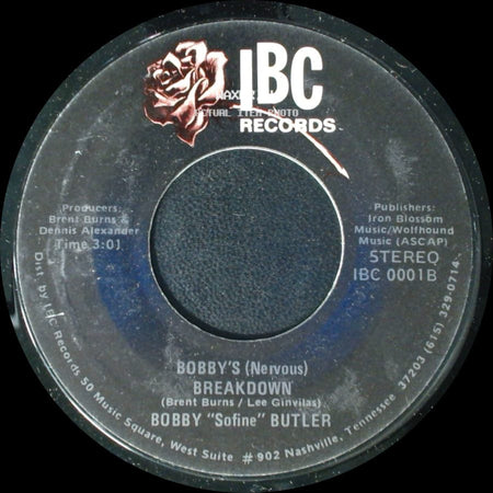 Bobby "Sofine" Butler - Cheaper Crude Or No More Food / Bobby's (Nervous) Breakdown side B