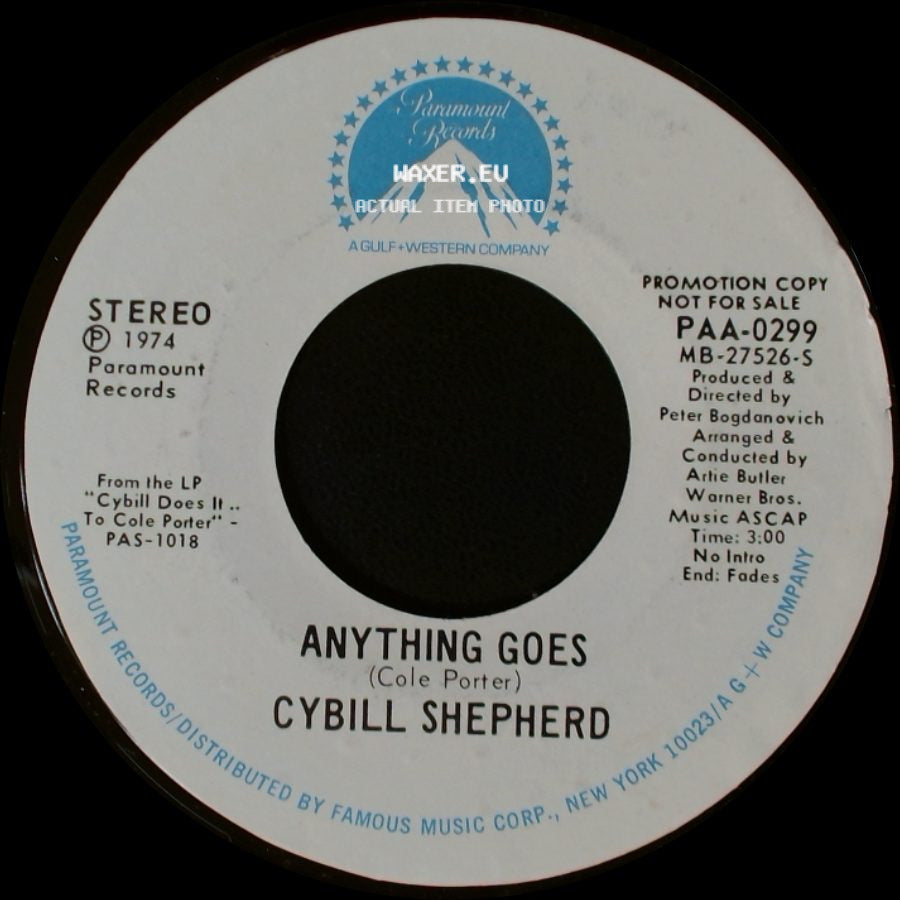 Cybill Shepherd - Unknown Title A / Anything Goes side B